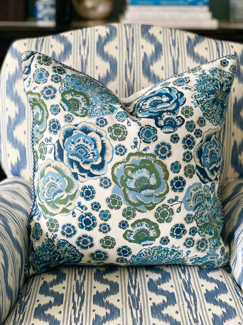 Rio with Navy Cushion Cover