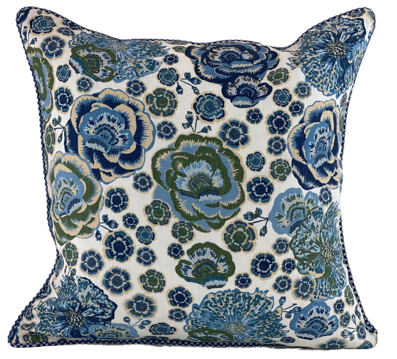 Rio with Navy Cushion Cover